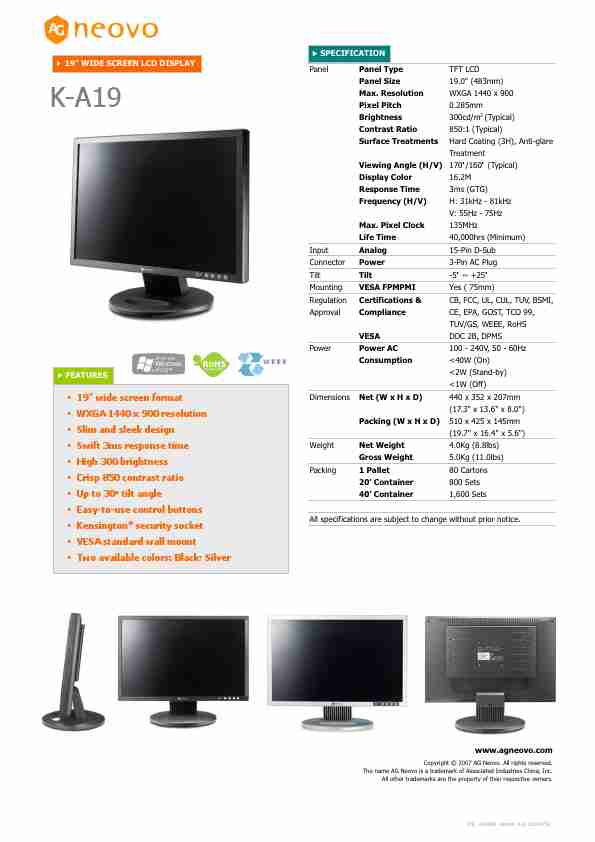 AG Neovo Computer Monitor K-A19-page_pdf